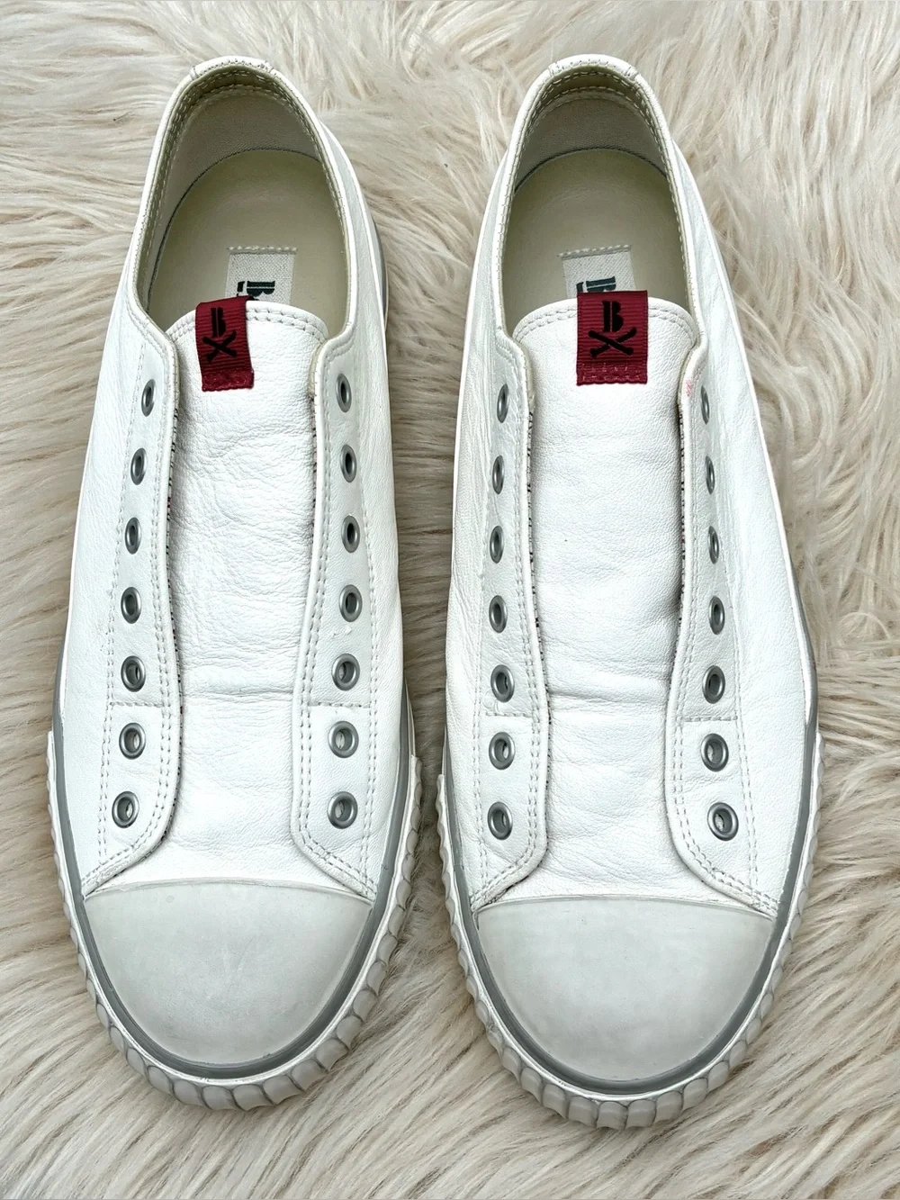 John Varvatos X Bootleg Laceless Low Top Leather Sneakers Sz 9